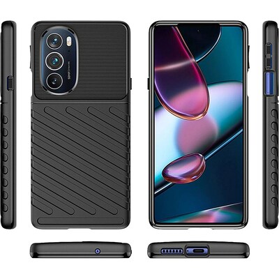 SaharaCase Anti-Slip Series Case for Motorola Edge+ (2022), Black (CP00280)