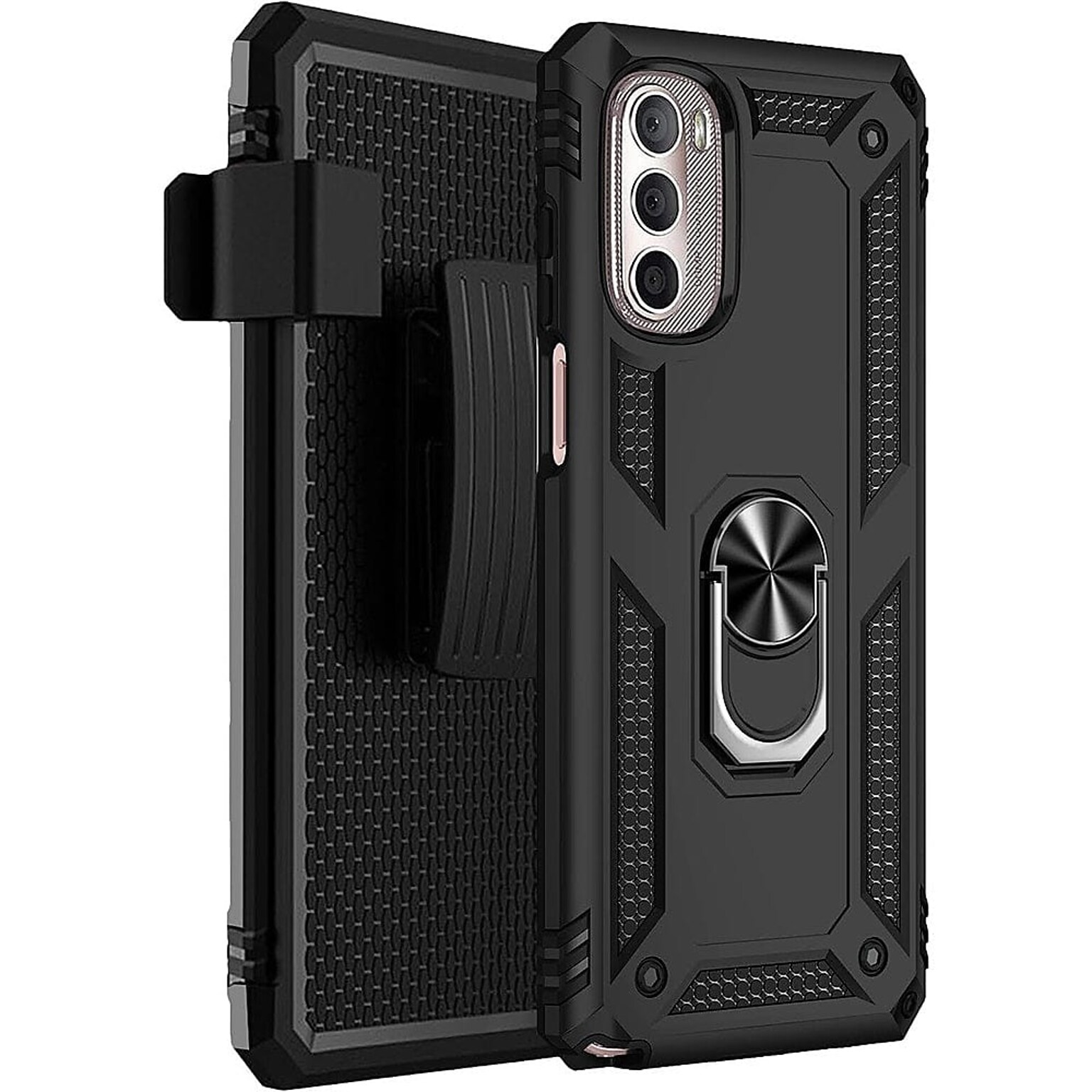 SaharaCase Military Kickstand Series Case for Motorola Moto G Stylus 5G (2022), Black (CP00287)