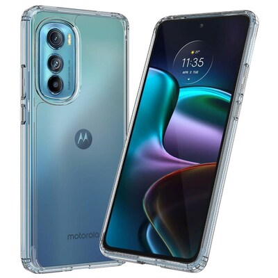 SaharaCase Hybrid-Flex Hard Shell Series Case for Motorola Edge (2022), Clear (CP00376)