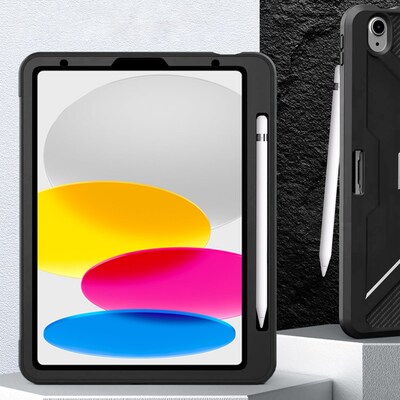 SaharaCase Heavy Duty Folio Case for iPad 11'' (A16) and iPad 10.9" (10th Gen), Black (TB00276)