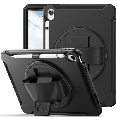 SaharaCase Protection Hand Strap Series TPU Case for iPad 11'' A16 & iPad 10.9" 10th Gen, Black (TB00278)