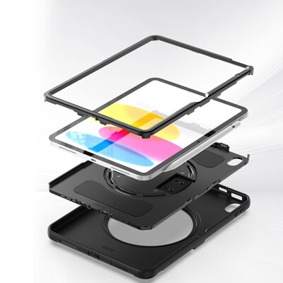 SaharaCase Protection Hand Strap Series TPU Case for iPad 11'' A16 & iPad 10.9" 10th Gen, Black (TB00278)