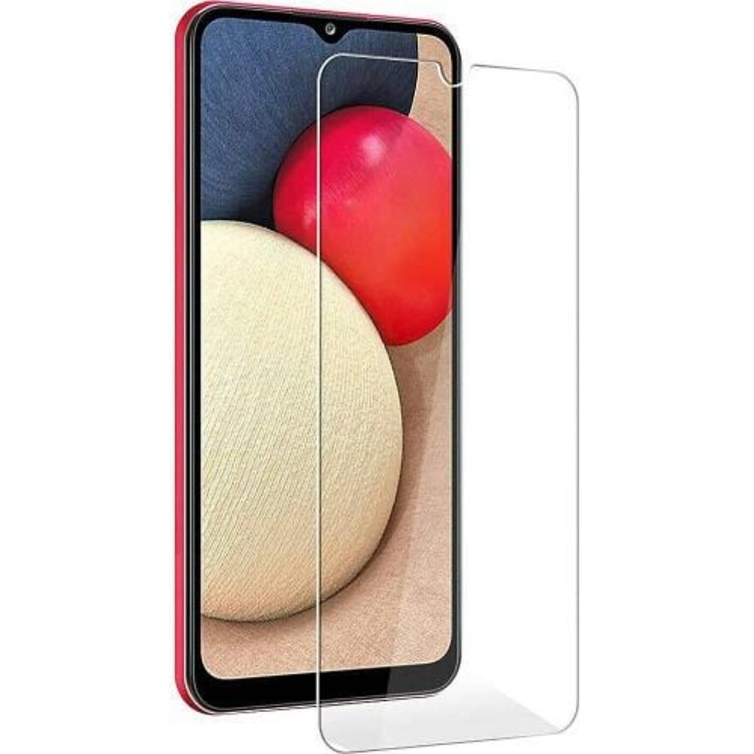 SaharaCase ZeroDamage Ultra Strong+ Tempered Glass Screen Protector for Samsung Galaxy A02 and A02s, Clear, 2/Pack (ZD00010)