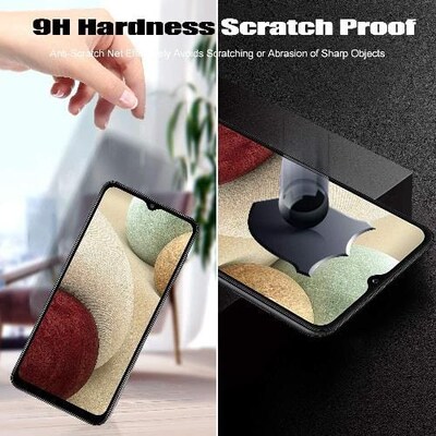 SaharaCase ZeroDamage Ultra Strong+ Tempered Glass Screen Protector for Samsung Galaxy A12, Clear, 2/Pack (ZD00011)