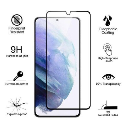 SaharaCase ZeroDamage HD Glass Screen Protector for Samsung Galaxy S21+ 5G, Clear (ZD00016)