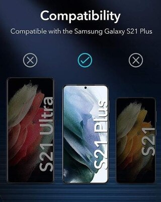 SaharaCase ZeroDamage Flexon Film Screen Protector for Samsung Galaxy S21+ 5G Clear, 3/Pack (ZD00017)