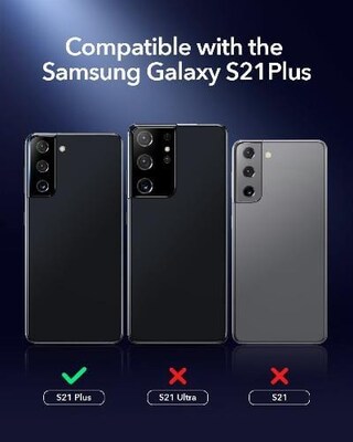 SaharaCase FlexiGlass Camera Lens Protector for Samsung Galaxy S21+ 5G, Black, 2/Pack (ZD00018)