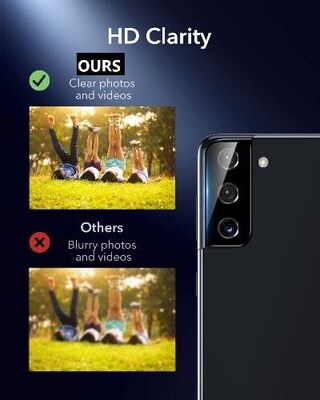 SaharaCase FlexiGlass Camera Lens Protector for Samsung Galaxy S21+ 5G, Black, 2/Pack (ZD00018)