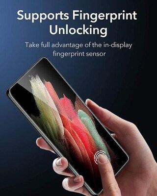 SaharaCase ZeroDamage Flexon Film Screen Protector for Samsung Galaxy S21 Ultra 5G, Clear, 3/Pack (ZD00020)