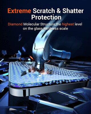 SaharaCase ZeroDamage Tempered Glass Screen Protector for Apple iPhone 13 & 14, Clear, 2/Pack (ZD00041)