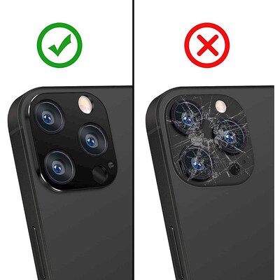 SaharaCase ZeroDamage HD Flexible Glass Camera Lens Protector for Apple iPhone 13 Pro Max, 2/Pack (ZD00049)