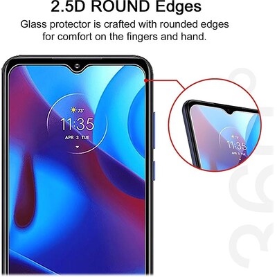 SaharaCase ZeroDamage Ultra Strong Tempered Glass Screen Protector for Motorola Moto G Pure, Clear (ZD00069)