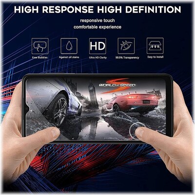 SaharaCase ZeroDamage Ultra Strong+ Tempered Glass Screen Protector for Samsung Galaxy A13 5G, Clear, 2/Pack (ZD00076)