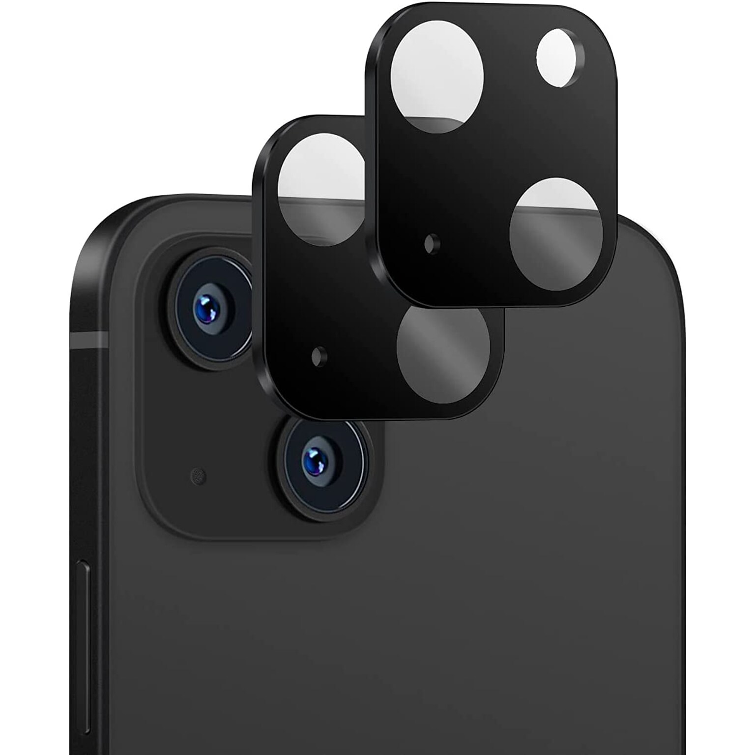 SaharaCase ZeroDamage Camera Lens Protector for Apple iPhone 14 and iPhone 14 Plus, Black, 2/Pack (ZD00096)