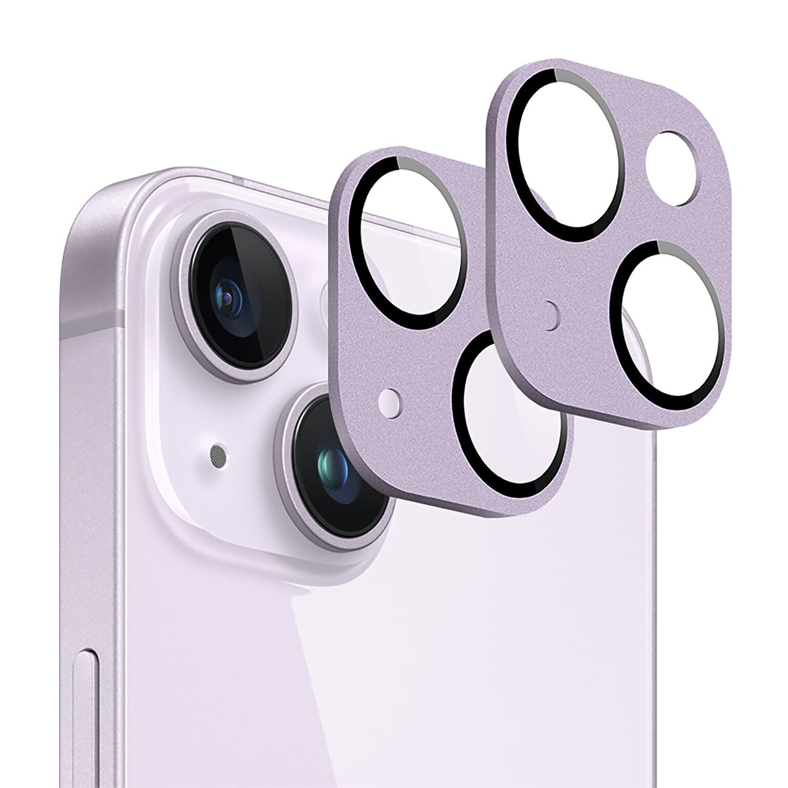 SaharaCase ZeroDamage Camera Lens Protector for Apple iPhone 14 and iPhone 14 Plus, 2/Pack, Purple (ZD00099)