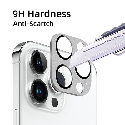 SaharaCase ZeroDamage Camera Lens Protector for Apple iPhone 14 Pro and iPhone 14 Pro Max, Silver, 2/Pack (ZD00103)