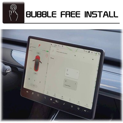 SaharaCase  ZeroDamage Ultra Strong Tempered Glass Screen Protector for Tesla Model 3 and Model Y, Matte Clear (ZD-T00007)