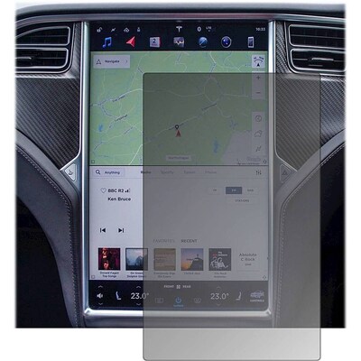 SaharaCase  ZeroDamage Ultra Strong Tempered Glass Screen Protector for Tesla Model S and Model X, Matte Clear (ZD-T00010)