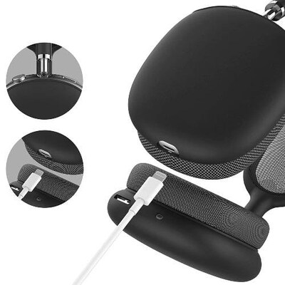 SaharaCase Liquid Silicone Cover Case for Apple AirPods Max, Black (HP00001)