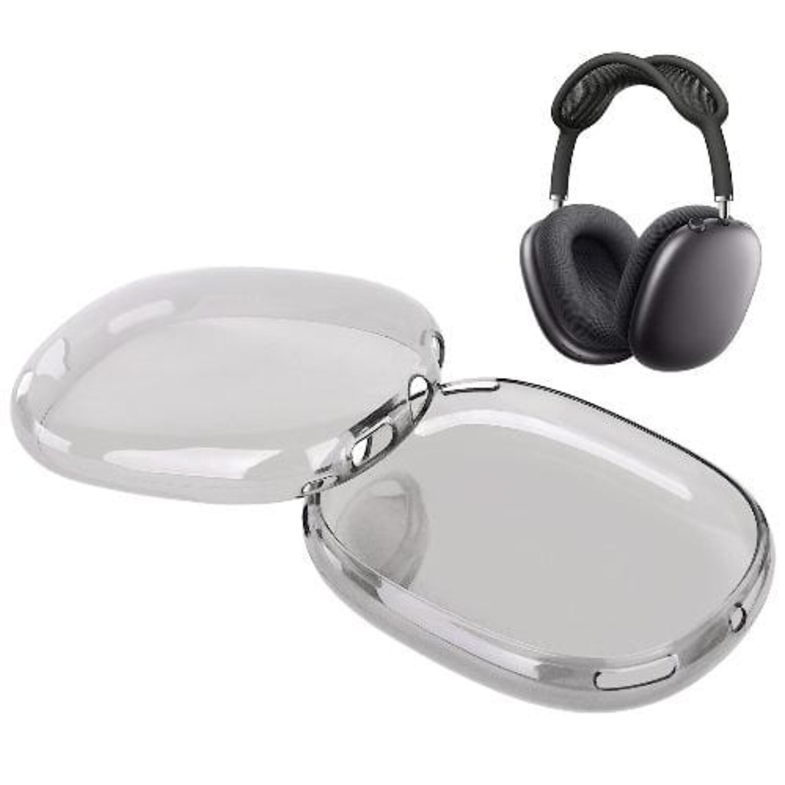 SaharaCase Hybrid Flex Case for Apple AirPods Max, Transparent Black (HP00005)