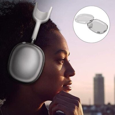 SaharaCase Hybrid Flex Case for Apple AirPods Max, Transparent Black (HP00005)