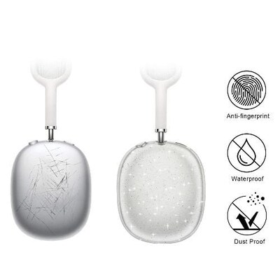 SaharaCase Hybrid Flex Case for Apple AirPods Max, Transparent Sparkle (HP00006)