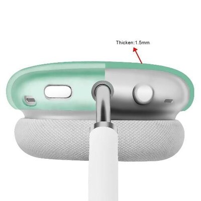 SaharaCase Hybrid Flex Case for Apple AirPods Max, Transparent Green (HP00007)