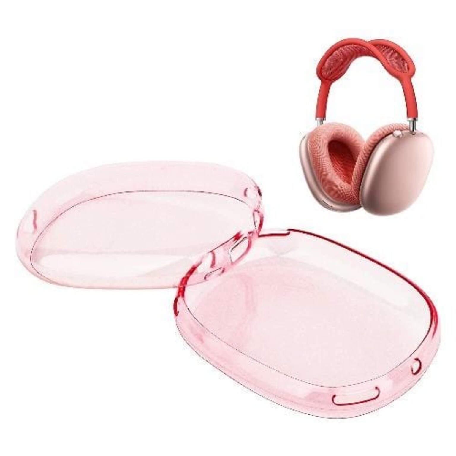 SaharaCase Hybrid Flex Case for Apple AirPods Max, Transparent Pink (HP00008)