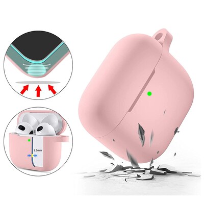 SaharaCase Silicone Case for Apple AirPods 3 (3rd Generation 2021), Pink (HP00072)