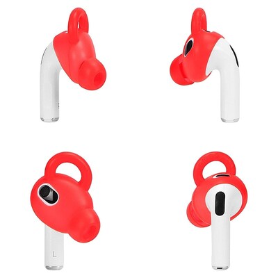 SaharaCase Silicone Accessories Kit for Apple AirPods 3 (3rd Generation), Red (HP00098)