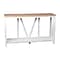 Flash Furniture Charlotte 52 x 14 2-Tier Console Accent Table, Brushed White/Warm Oak (ZG034WHWAL)