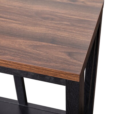 Flash Furniture Charlotte 52" x 14" 2-Tier Console Accent Table, Black/Walnut (ZG034BKWAL)