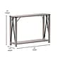 Flash Furniture Wyatt 43" x 11.5" 2 Tier Console Entry Table, Gray Wash (ZG038GY)