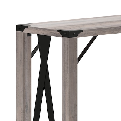 Flash Furniture Wyatt 43" x 11.5" 2 Tier Console Entry Table, Gray Wash (ZG038GY)