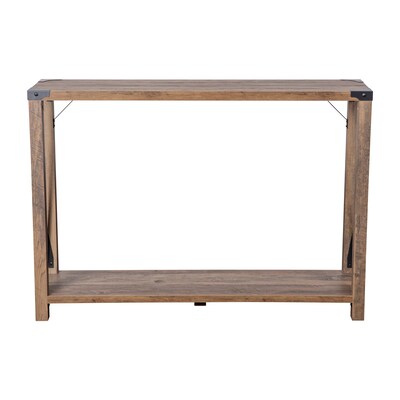 Flash Furniture Wyatt 43" x 11.5" 2 Tier Console Entry Table, Rustic Oak (ZG038OAK)