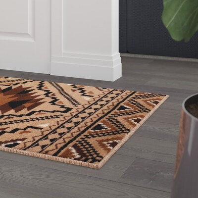 Flash Furniture Marana Collection Olefin and Cotton 120" x 36" Runner Machine Made Area Rug, Brown Multi (OKB7147ADL310BR)