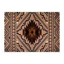 Flash Furniture Marana Collection Olefin and Cotton 84 x 60 Rectangular Machine Made Area Rug, Bro