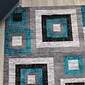 Flash Furniture Gideon Collection Olefin and Cotton 84" x 60" Rectangular Machine Made Rug, Turquoise/Gray/White (OKH7146AT57T)