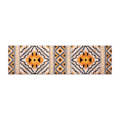 Flash Furniture Payson Collection Olefin and Cotton 84 x 24 Runner Machine Made Area Rug, Orange M