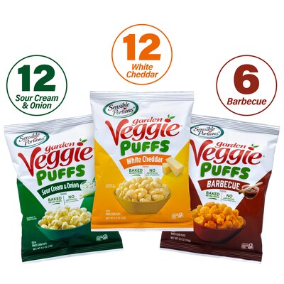 Sensible Portions Garden Veggie Puffs Variety Pack, 0.5 oz., 30/Box (325-00014)