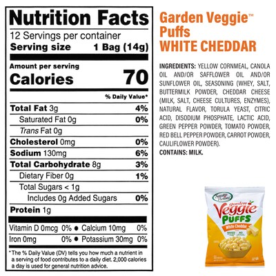Sensible Portions Garden Veggie Puffs Variety Pack, 0.5 oz., 30/Box (325-00014)