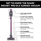 Shark Rocket Stick Vacuum Cleaner, Bagless, Fuchsia (HV371)