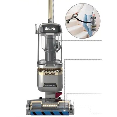 Shark Rotator Upright Vacuum Cleaner, Bagless, Silver (LA502)