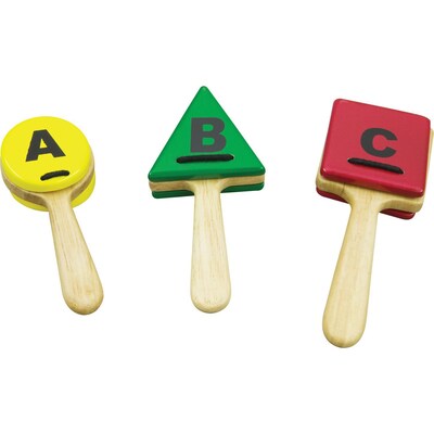 Sounds Like Fun ABC Clappers, Red, Green & Yellow, Set