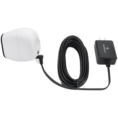 Wasserstein ArloProCh+CableBLKUS Quick-Charge 3.0 Wall Charger with Weatherproof 20 ft. Cable for Arlo Pro, Black