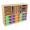 Wood Designs Multi-Storage with (15) Assorted Pastel Trays (14003AP)