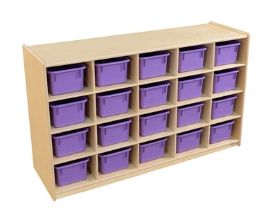 Wood Designs 20 Tray Storage with Purple Trays (14509PP)