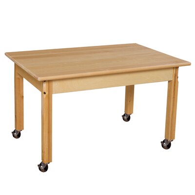 Wood Designs Mobile 24 x 36 Rectangle Hardwood Table with 18 Legs (82318C6)