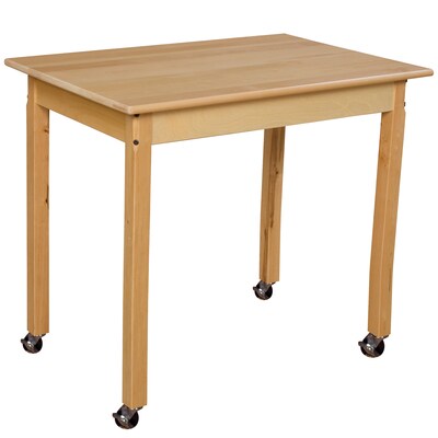 Wood Designs Mobile 24 x 36 Rectangle Hardwood Table with 29 Legs (82329C6)