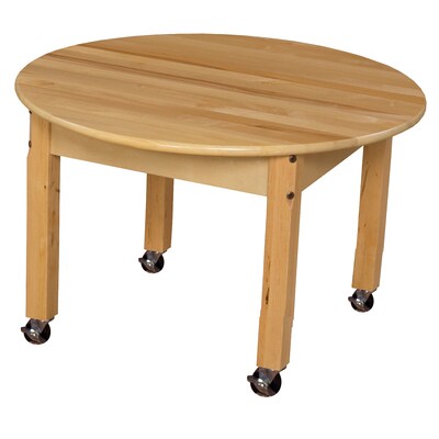 Wood Designs Mobile 30 Round Hardwood Table with 14 Legs (83014C6)